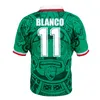 Rétro 1998 Mexique Maillots de football Coupe du Monde Classique Vintage 1970 1994 1995 Thaïlande Qualité HERNANDEZ 11 # BLANCO Accueil Vert Extérieur Blanc Troisième Blakc Maillots de Football