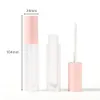 5ml fosco tubos de brilho labial tubos vazios Bálsamo rosa Cap Diy Plástico Clear Batom Cosmetic Embalagem Contêinerpcs