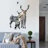 DIY An elk silhouette wall art stickers Home Decoration Creative corridor mural The New large size PVC Transparent deer poster 210420