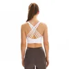 Sexig Vest Crop Top rygglös stötbeständig Running Bh Women Sport Bras Workout Push Up Yoga Fitness BH Gymkläder
