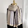 Linda flor padrão inverno lenço pashmina marca quente moda mulheres cashmere lã longa xaile wrap