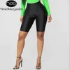 NewAsia Brillant Sexy Taille Haute Shorts Femmes Biker Shorts D'été Classique Casual Active Wear Brillant Slim Fit Shorts Femmes Fitness 210413