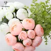 Wedding Flowers Fashion Centerpiece Artificial White Peony Bunch Handmade DIY Bridal Bouquet Decor Pink Rose Accessories