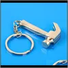 Sleutelhangers Mode Drop Delivery Autosleutelring Klauwhamer Hanger Sleutelhanger Keten Keyfob Metalen sleutelhanger Creatief interieur Aessories Persona