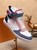 Rivoli Sneaker Run Away Shoes Suede Calf Leather Rubber Outsole Luxurys Designers Sneakers Boombox Runner High Top Casual Shoe Trainer