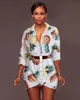 Mode Femmes Chemises Impression numérique Designer Style Casual longue robe chemise ample Femme 2023 Printemps Tenues Femmes Vêtements PLUS taille XXXL 5 COULEURS