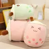 Jouet en peluche bulle de thé de dessin animé mignon, nourriture en peluche, thé au lait, poupée douce Boba, tasse de thé aux fruits, oreiller coussin, jouets pour enfants, cadeau d'anniversaire