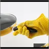 Sile micro-ondes à haute température Proof de la chaleur Glove Glove Nons à glissement Mitts BBQ Grill Gants Kitke Baking Tool VT0528 6VMHB MWZGP