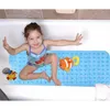 Tappetino lungo antiscivolo per vasca da bagno Tappetino per doccia da bagno Blu Antibatterico Lavabile in lavatrice per bagno, Bambini Toddler Senior 210724