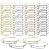 60 uds. Brazaletes extensibles, brazaletes de alambre ajustables, brazaletes en blanco para hacer joyas Diy Q0717