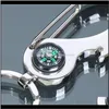 Клавные асесории Drop Delivery 2021 U Compass Bottle Opener Mens Fashion 3D Милый металлический подвесной подвесной кольцо клавиши KeyChain Keyfob 211 Q2 TSUCB