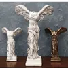 VILEAD 16cm 25cm 40cm Resin Victory Goddess Figurines Skulptur Craft Ornament Model Room Study Room inrednings Tillbehör 210.811