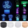 Miłość niedźwiedź kształt 3d LED Night Light Kolorowe Zmiana Dotyka Zdalny Stół Baza Decor Decor Prezent Dla Dzieci Dziecko Urodziny Walentynki Walentynki