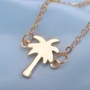 Fashion Simple Coconut Tree Plant Metal Bracelet Creative Three Color Charm Hand Chain For Women Beach Party Sieraden Accessoires Link