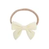 Baby boog hoofdbanden katoen haarband meisjes solide hoofdband kinderen bloemen haaraccessoires nylon bowknot haarbanden 12 kleuren kha117