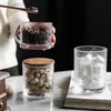 Transparent Glass Coffee Bean Tea Container Food Storage Jar with Airtight Seal Bamboo Lid,Borosilicate Glass Food Storage Canister RRF14027