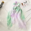 2021 Nastri per capelli in chiffon tie-dyed Fasce per capelli elastiche per donna Ragazze Anello per capelli Cerchio Moda Scrunchy Porta coda di cavallo Accessori per capelli