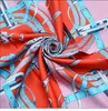 Scarves HuaJun 2 Store Dazzling Mors A Jouets Chemise Shaw 90 Silk Square Scarf Twill Spray Handmade Curling