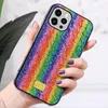 Luxus Bling Glitzer Regenbogen Herz Hüllen Kristall Farbverlauf Stern Edelsteine Diamant Bumper 2 in 1 TPU PC stoßfeste Abdeckung für iPhone 13 12 Mini 11 Pro XR XS Max X 8 7 6 SE2