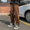 Pantaloni da uomo 2021 Uomo Casual Cravatta Gamba Dritta Donna Velluto A Coste Tinta Unita Pantaloni Oversize Caldo Coreano Streetwear 4XL 5XL