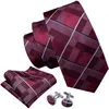 Red Fashion Novelty Adjustable Y-Back Silk Set Neck Tie For Men Party Wedding Y-Shape 6 Clip Suspenders BarryWang