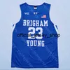 2020 New Byu Cougars Статистика баскетбола Джерси NCAA College 23 ребенка Все сшитые и вышивальные мужчины Молодежный размер