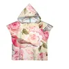 Serviette élégante fleur Floral oiseau papillon théière bottes bébé enfants à capuche piscine plage Poncho Cape nouveauté cadeau