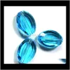 Composants d'extrémité à sertir livraison directe 2021 multicolore 50Pies/sac bricolage exquis cristal verre ovale plat à facettes fait main collier bijoux trouver