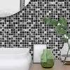 Väggklistermärken 10st PVC Tile Klistermärke Mosaikhäftande Vattentät Badrum Kök Toalett Dekoration Hem Dekorativ