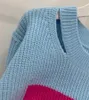Pulls pour femmes Designer Femmes Pull tricoté Pull en laine Pull Automne Filles Laine avec grande lettre Perte Cou Chemise en tricot Super Élastique Vêtements de mode 3 couleurs QIIE