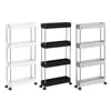 Ganci Rotaie Regolabile 4/3/2 Strati Carrello portaoggetti Scaffale mobile Rack Rotolamento con 4 ruote Carrello Merci Stoviglie da cucina