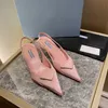 2021 üst tasarımcı kadın yüksek topuklu sandalet kadın slaytlar terlik moda yaz bayanlar ofis parti elbise sandalet logo kutusu boyutu 35-40
