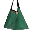 Cross Body Summer Soft Leather Female Bags Minimalist Style Green Large Capacity Shoulder Texture Armpit Bag