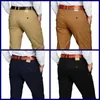 Plus Size 29- Business men's spring summer casual brand khaki straight pant autumn man cotton pants black long trousers 210723