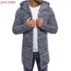 JAYCOSIN hommes manteau automne hiver décontracté à capuche solide tricot Trench manteau veste Cardigan à manches longues vêtements d'extérieur Blouse M-2XL z1031 X0621