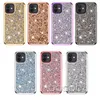 2 em 1 Diamond Rhinestone Glitter Phone Casos para iPhone 12 11 Pro Max XS XR 7 8 Plus Samsung S21 S20 Ultra 5G Nota 20 Hybrid TPU PC Back Cover