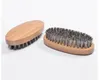 Natural Boar Hair Bristle Beard Mustache Brush Shaving Comb Men Face Massage Round Wood Handle Handmade Beard Brushes SN4441