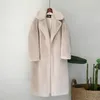 Elegante Winter Pelzmantel Frauen Mode Plüsch Faux Nerz Mäntel Lose Jacke Hohe Qualität Mantel Dicke Warme Jacken 211110