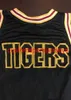 ステッチアフリカ系アメリカ人の大学アライアンスグランリングタイガースバスケットボールジャージー刺繍任意の名前番号を追加