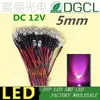 Bulbes haut brillant 100x 5 mm LED préwiré blanc 20cm 12V 24V Pré-fil DIP LEDS297L