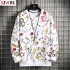 SFABL Mode Hand gedruckt Pullover Hoodies Streetwear Männer Casual Harajuku Hoodie Herren Hip Hop Hipster Männlich Sweatshirt Tops Mann 210728