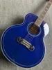 Novo 2022 43 "Azul-violão de 6 cordas Azul. Folheado e tigre traseiro e lados do tigre, Rosewood Fretbo Balone Inlay.