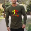 Muscleguys T-Shirt Men Spring Autumn Long Sleeve O-Neck T Shirt Men Brand Clothing Fashion Weightlifting Giant Cotton Tees 210421