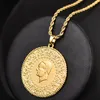 Hänge halsband tre storlek muslim islam kalkon ataturk arab för kvinnor guld färg turkiska mynt smycken etniska gåvor255m