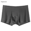 Seamless Men Boxers Silk Underpants Antibacterial Underwear Boxer Spandex 3D Crotch Nylon Shorts Slips XXXL Mens Pants Short