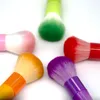 5 colori colorati manico lungo unghie strumento pennello trucco bellezza fard spazzole per la pulizia delle unghie