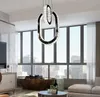 Candelabros de cristal modernos Anéis para cozinha sala de estar quarto inteligente iluminação Dimmable LED candelabro suspensão