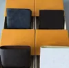 مع Box Mens Luxury Designer Wallet 2021 جلد رجالي جديد مع محافظ للرجال محفظة instock