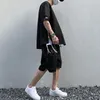 Erkek Ceketler Harajuku Ipek Cajew Baskı Yan Fermuar Gömlek V Boyun Boy Hip Hop Yaz Gömlek Gevşek Rahat Streetwear Çift