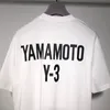 男性Tシャツ半袖コットンサマー服Y-3男性デザイナーシャツY3シグネチャープリントラウンドネックルーズカジュアルTシャツのためのシンプルなルーズTシャツ